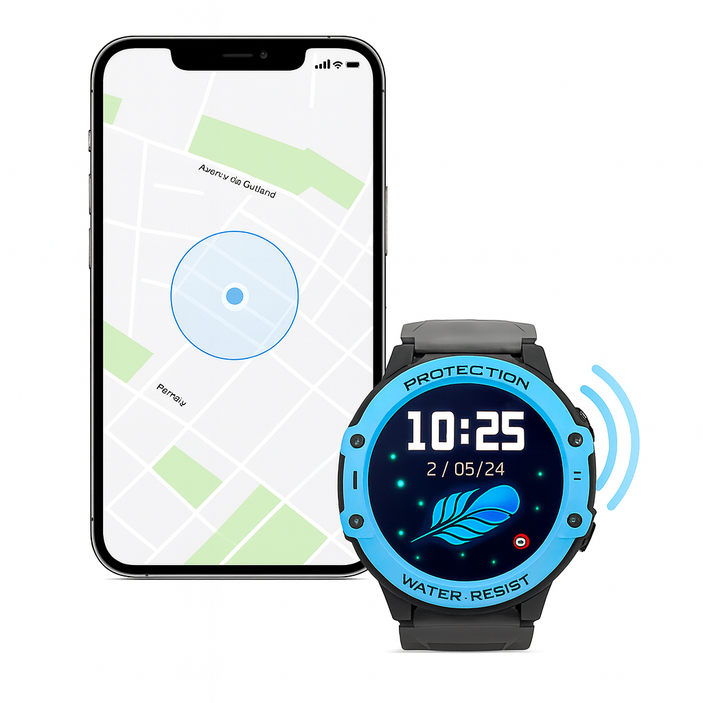 Montre Connectée Enfant 4G ronde – GPS WiFi, appel vidéo & SOS | KidooWatch™