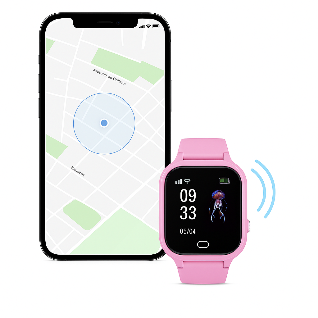 Montre Connectée Enfant 5G Bleu – GPS, SOS & Appel vidéo | KidooWatch™