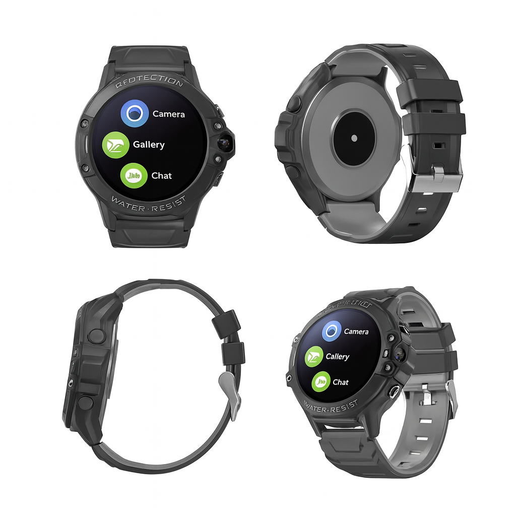 Montre Connectée Garçon 4G ronde – GPS WiFi, appel vidéo & SOS | KidooWatch™
