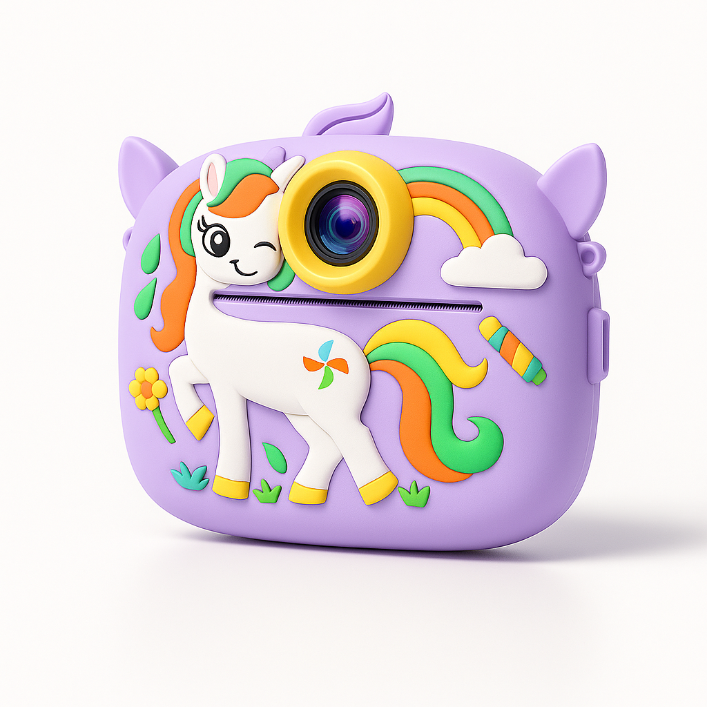 Appareil Photo Enfant Licorne – Impression Instantanée HD + carte mémoire 32 Go