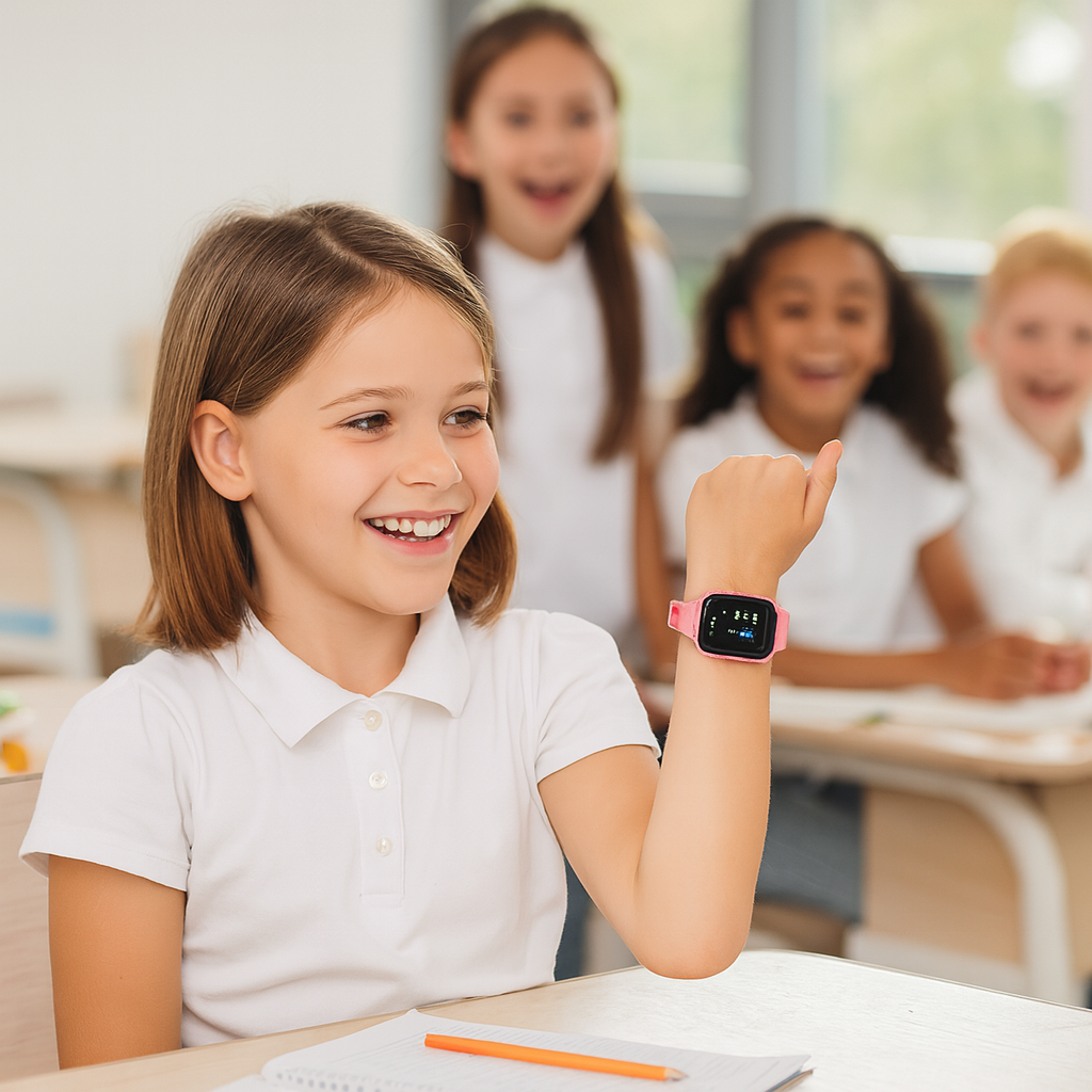 Montre Connectée Enfant 5G Bleu – GPS, SOS & Appel vidéo | KidooWatch™
