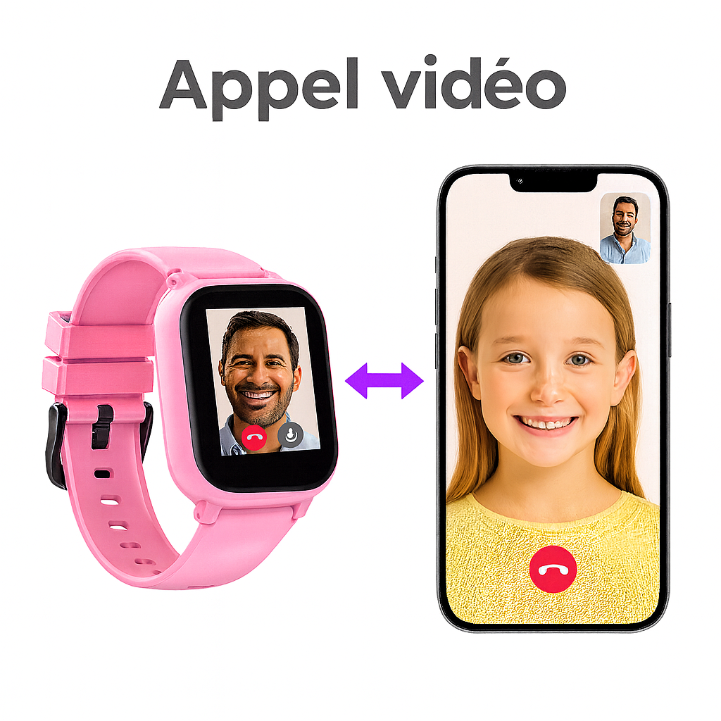 Montre Connectée Enfant 5G Bleu – GPS, SOS & Appel vidéo | KidooWatch™