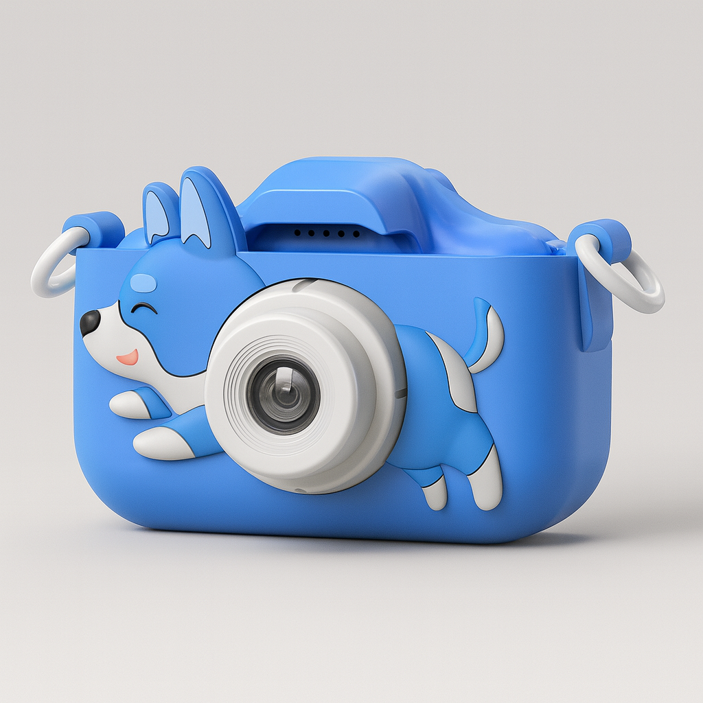 Appareil Photo Enfant 1080P – Design Chien Bleu + carte mémoire 32 Go