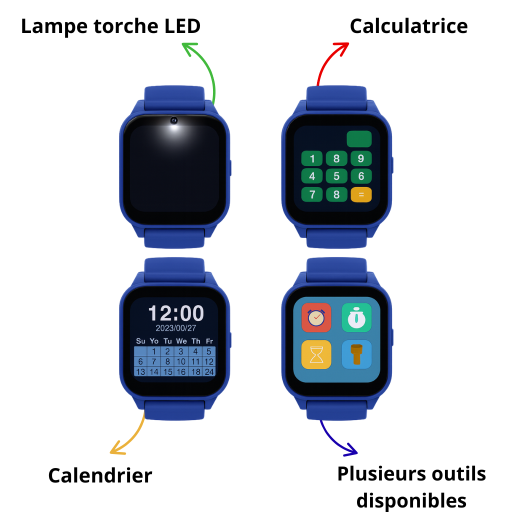 Montre connectée ludique pour garçon - 4 à 7 ans | KidooWatch™