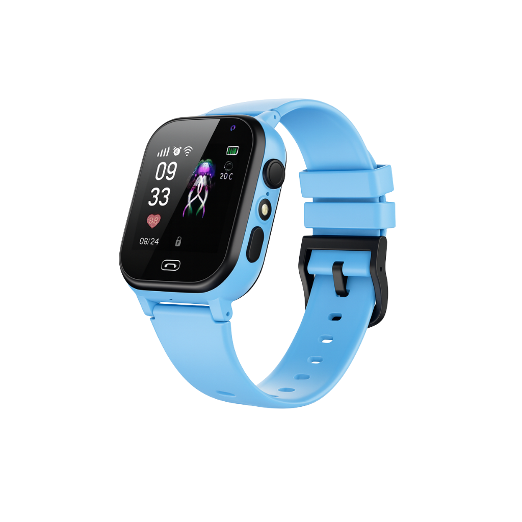 Montre Connectée Enfant 5G Bleu – GPS, SOS & Appel vidéo | KidooWatch™