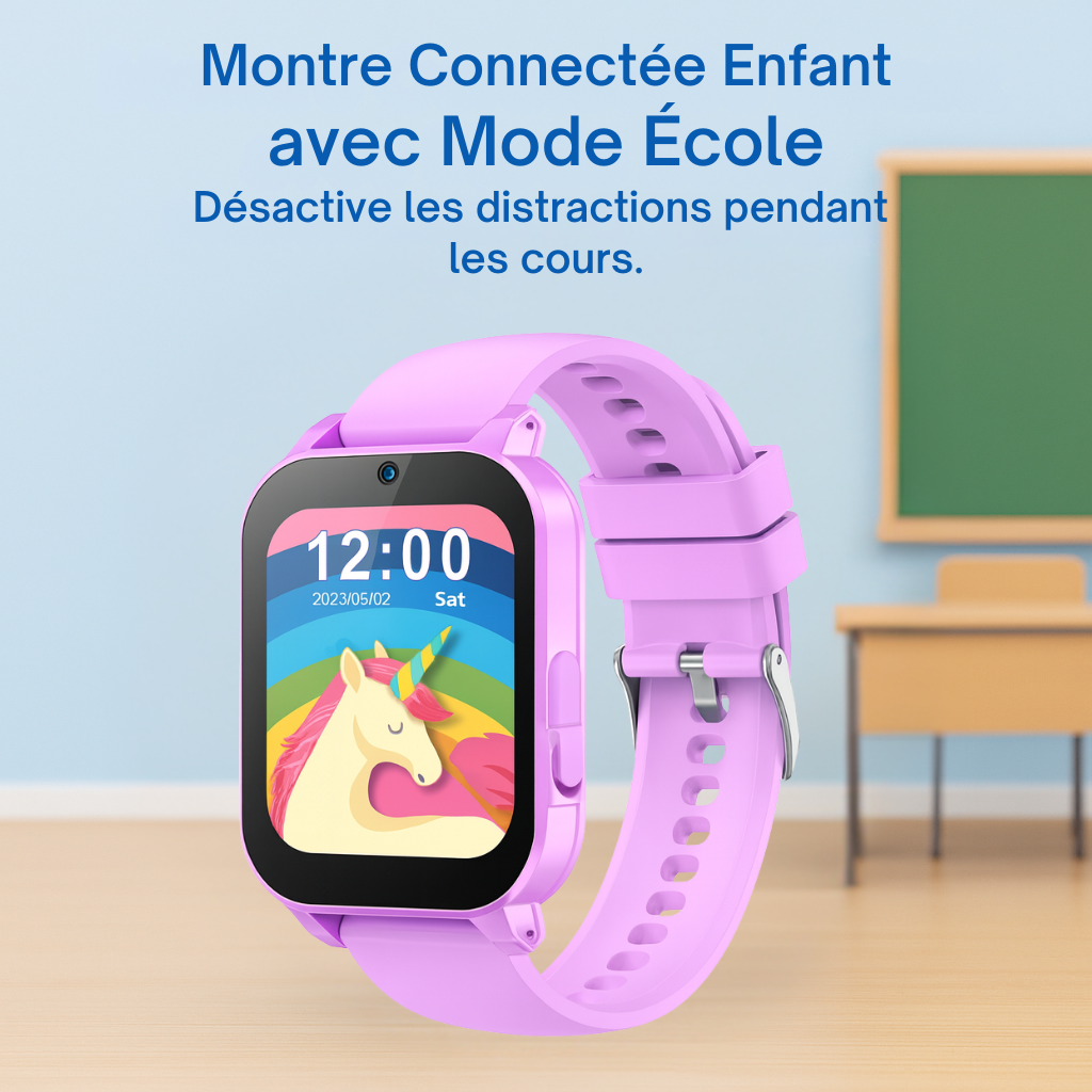 Montre Connectée Enfant éducative – 30 jeux, Histoires & Lampe torche| KidooWatch™