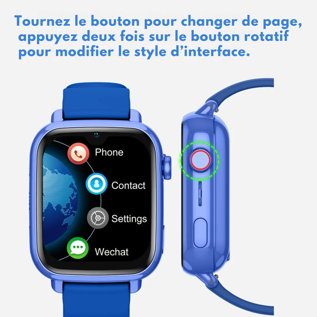 Montre Connectée Garçon 4G – GPS Précis, Appel Vidéo | KidooWatch™