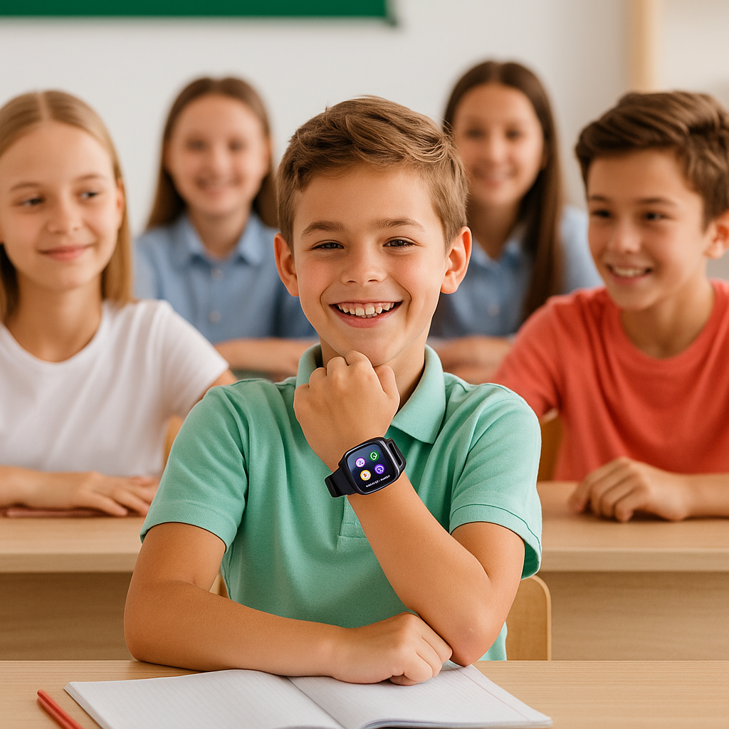 Montre connectée Noir enfant 4G - 1000mAh – GPS , appel vidéo  | KidooWatch™