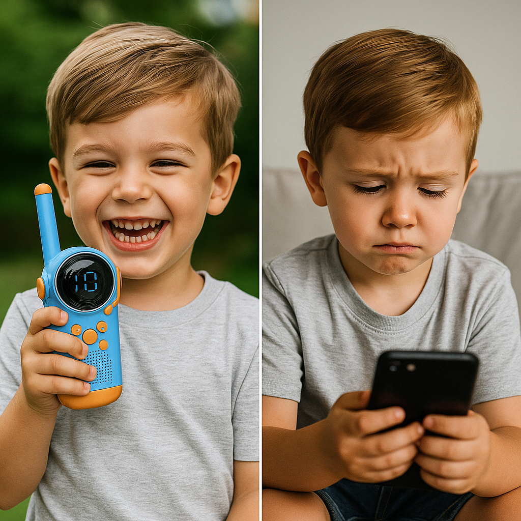 Talkie-Walkie Enfant Rechargeable LCD – Pack de 2 avec Lampe Torche | KidooWatch™