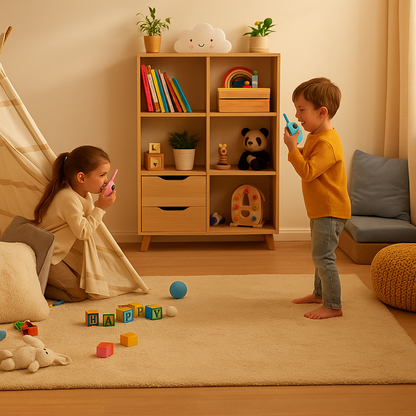 Talkie-Walkie Enfant Rechargeable 3km – Pack de 2 avec Lampe Torche | KidooWatch™