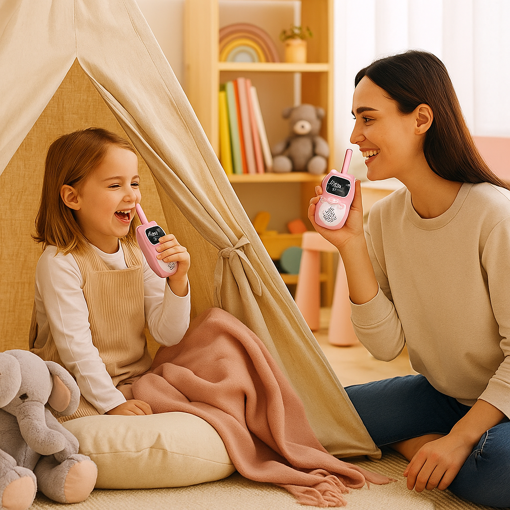 Talkie-Walkie Enfant 3km Rechargeable – Pack de 2 avec Écran LCD | KidooWatch™