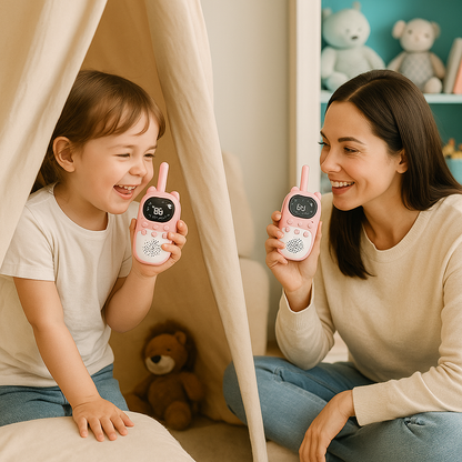 Talkie-Walkie Enfant 3km Rechargeable – Pack de 2 avec Écran LCD | KidooWatch™