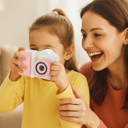 Appareil Photo Instantané Fille 1080P – Double Objectif + carte mémoire 32 Go