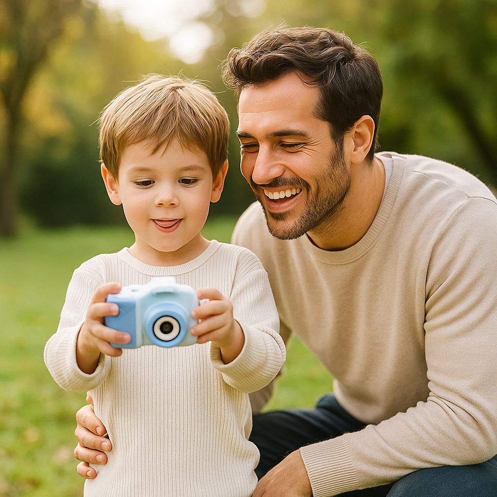 Appareil Photo Instantané Enfant  1080P – Double Objectif + carte mémoire 32 Go