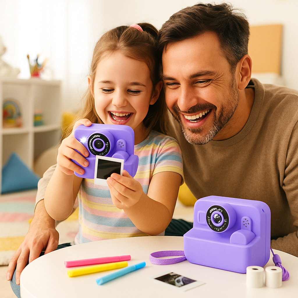 Appareil Photo Instantané Fille 1080P éducative + carte mémoire 32 Go