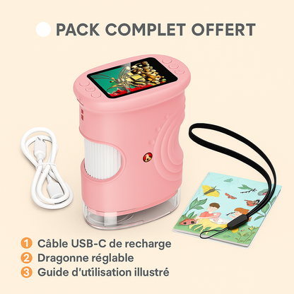 Microscope Portable Fille 1000× –  Photo/Vidéo