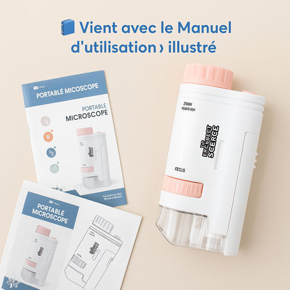 Microscope de poche LED pour fille 200×