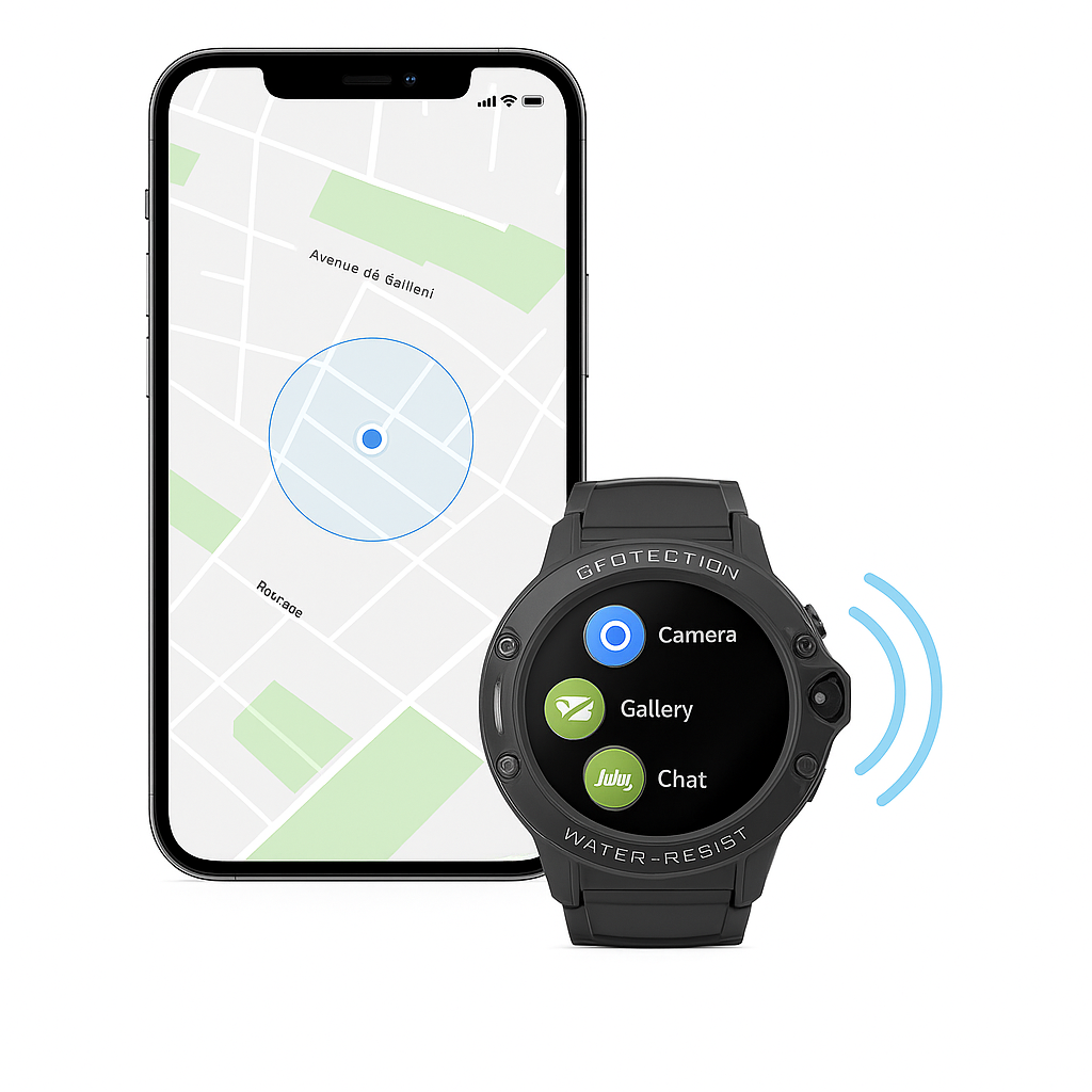 Montre Connectée Garçon 4G ronde – GPS WiFi, appel vidéo & SOS | KidooWatch™
