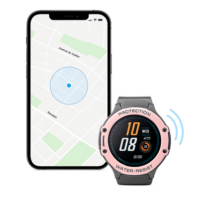 Montre Connectée Fille 4G ronde – GPS WiFi, appel vidéo & SOS | KidooWatch™
