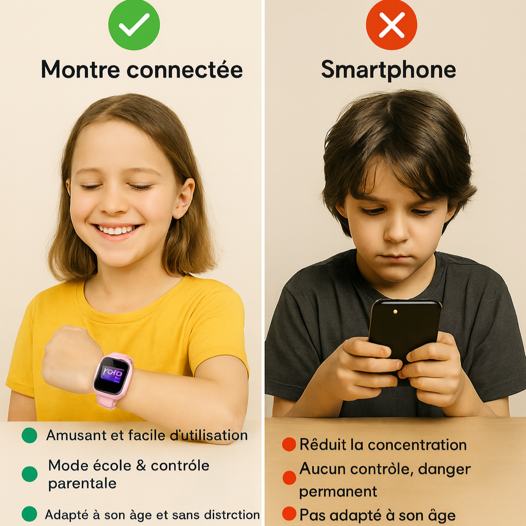 Montre Connectée  Fille 4G – GPS Précis, Appel Vidéo| KidooWatch™