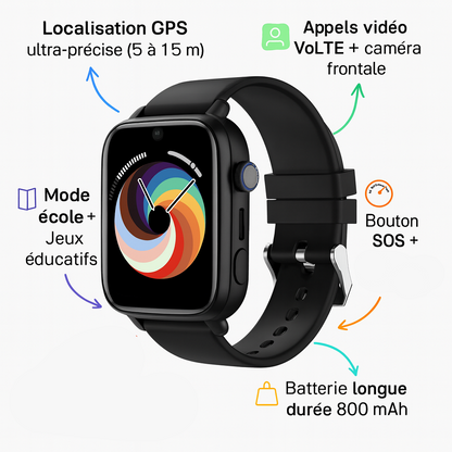 Montre Connectée  Enfant  4G – GPS Précis, Appel Vidéo| KidooWatch™
