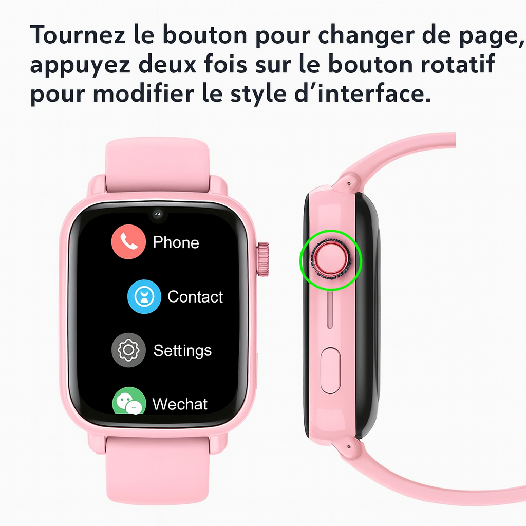Montre Connectée  Fille 4G – GPS Précis, Appel Vidéo| KidooWatch™