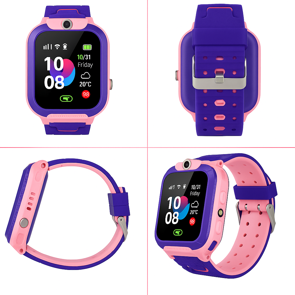 Montre Connectée SOS Fille – Appel Vocal & Caméra & Lampe Intégrée | KidooWatch™