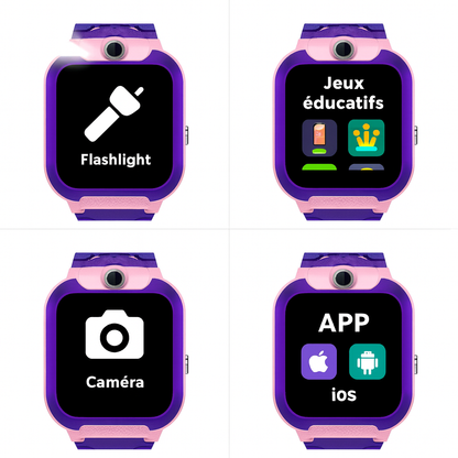 Montre Connectée SOS Fille – Appel Vocal & Caméra & Lampe Intégrée | KidooWatch™