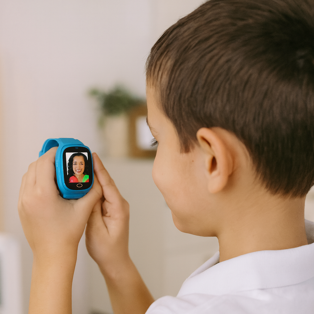 Montre Connectée Bleu Enfant 2G avec SOS & Mode école | KidooWatch™