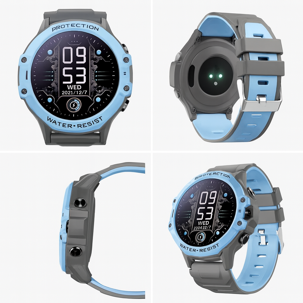 Montre Connectée Enfant 4G ronde – GPS WiFi, appel vidéo & SOS | KidooWatch™