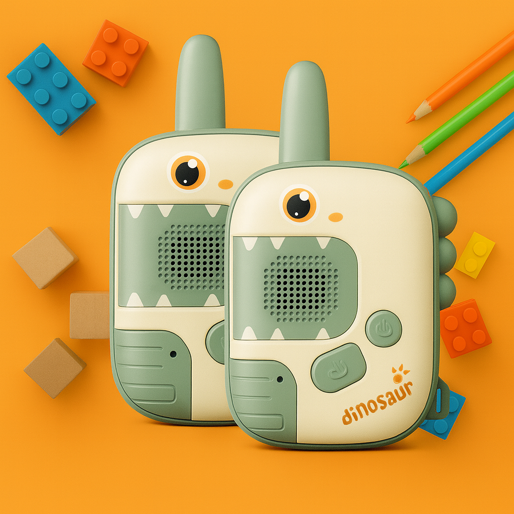 Talkie-Walkie Enfant Dinosaure – Pack de 2 Jouets Sans Fil Parent-Enfant | KidooWatch™
