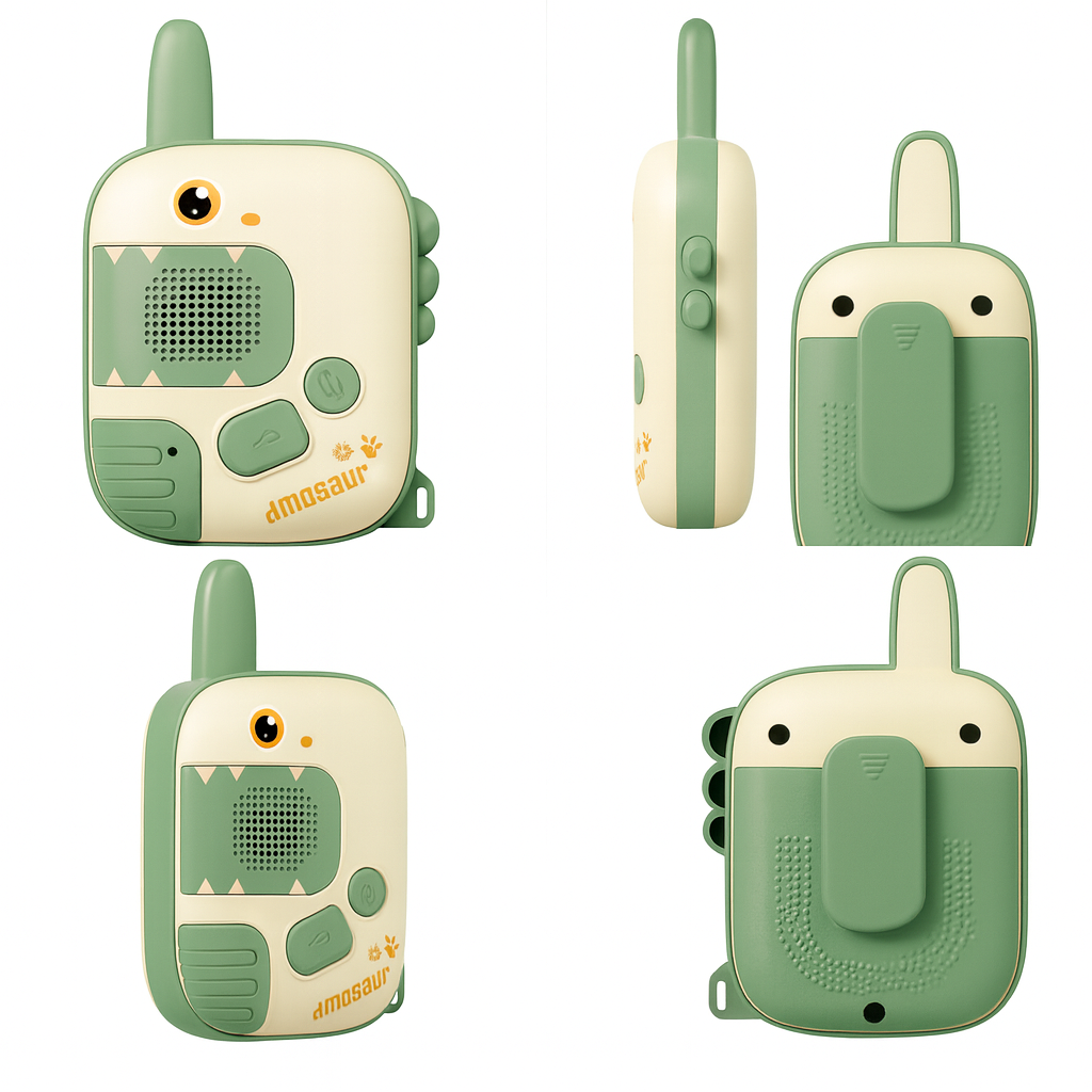 Talkie-Walkie Enfant Dinosaure – Pack de 2 Jouets Sans Fil Parent-Enfant | KidooWatch™