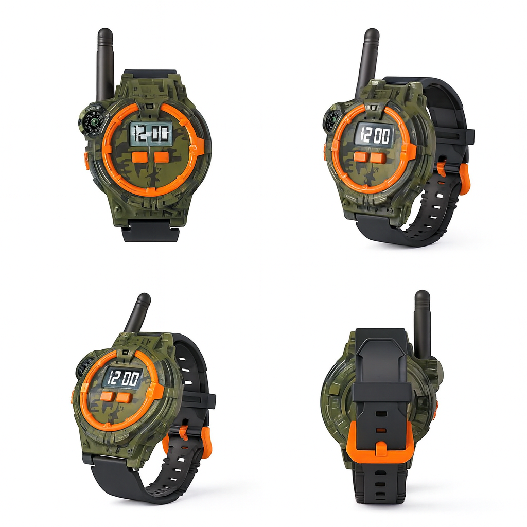 Montre Talkie-Walkie Enfant Camouflage – Pack de 2 Rechargeables | KidooWatch™