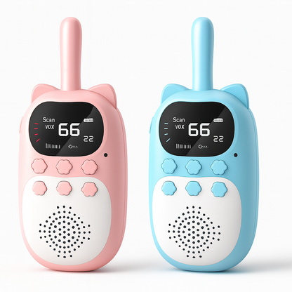 Talkie-Walkie Enfant 1000 mAh – Pack de 2 Rechargeables LCD 5km | KidooWatch™