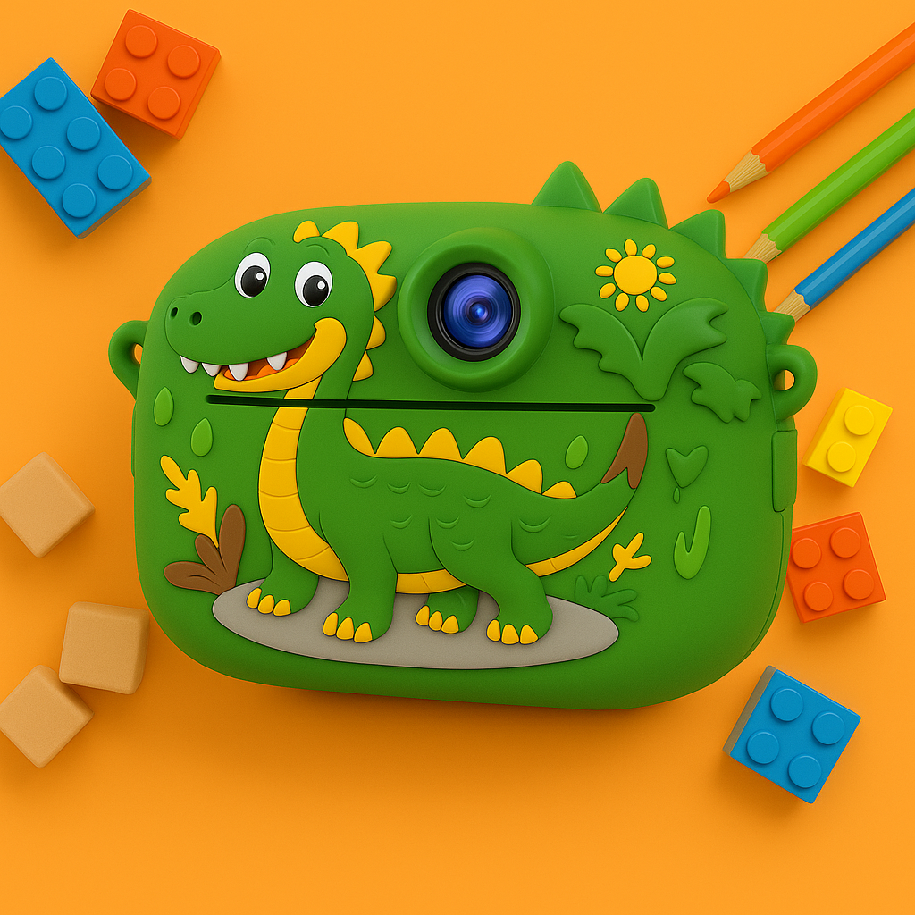 Appareil Photo Enfant Dinosaure – Impression Instantanée HD + carte mémoire 32 Go