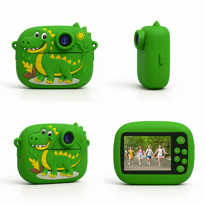 Appareil Photo Enfant Dinosaure – Impression Instantanée HD + carte mémoire 32 Go