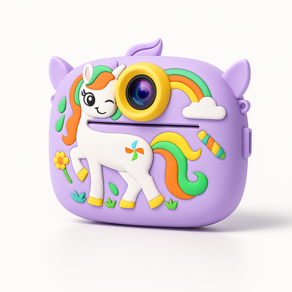 Appareil Photo Enfant Licorne – Impression Instantanée HD  + carte mémoire 32 Go