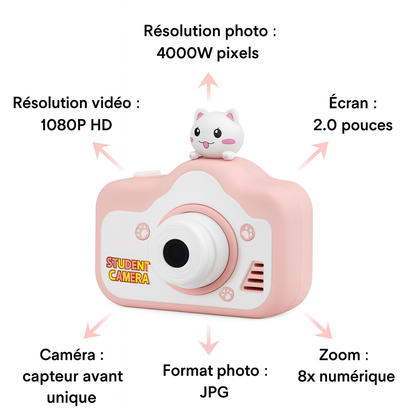 Appareil Photo Enfant  – 4000W HD Vidéo + carte mémoire 32 Go