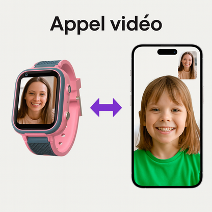 Montre Connectée Fille 4G Avec Boîtier En  Alliage – GPS , appel vidéo | KidooWatch™