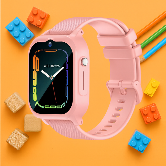 Montre connectée enfant Rose 4G – GPS , appel vidéo & SOS | KidooWatch™