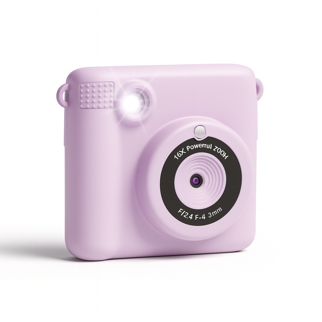 Appareil Photo Instantané Enfant 1080P – Impression + carte mémoire 32 Go
