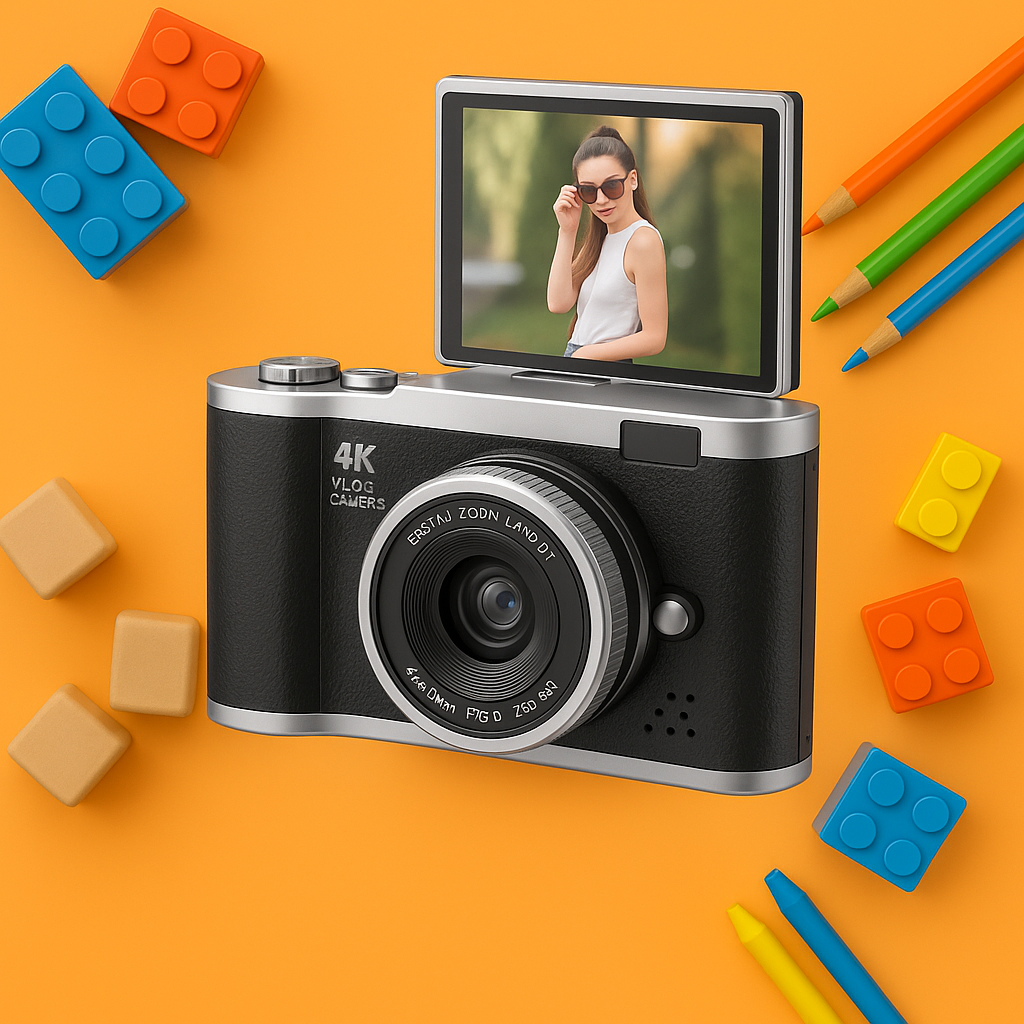 Appareil Photo 4K Enfant & Débutant – 48MP Écran Rotatif 180° | KidooWatch™