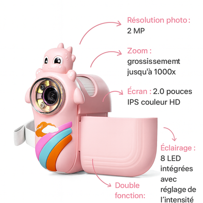 Appareil Photo Microscope  LED Enfant – 1000x Zoom & Écran HD | KidooWatch™