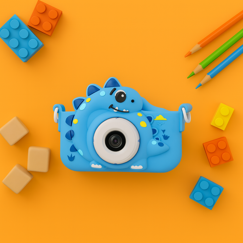 Appareil Photo Enfant Dinosaure – 1080P HD Double Objectif + carte mémoire 32 Go