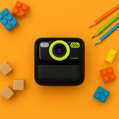 Appareil Photo Enfant impression & Double Objectif + carte mémoire 32 Go