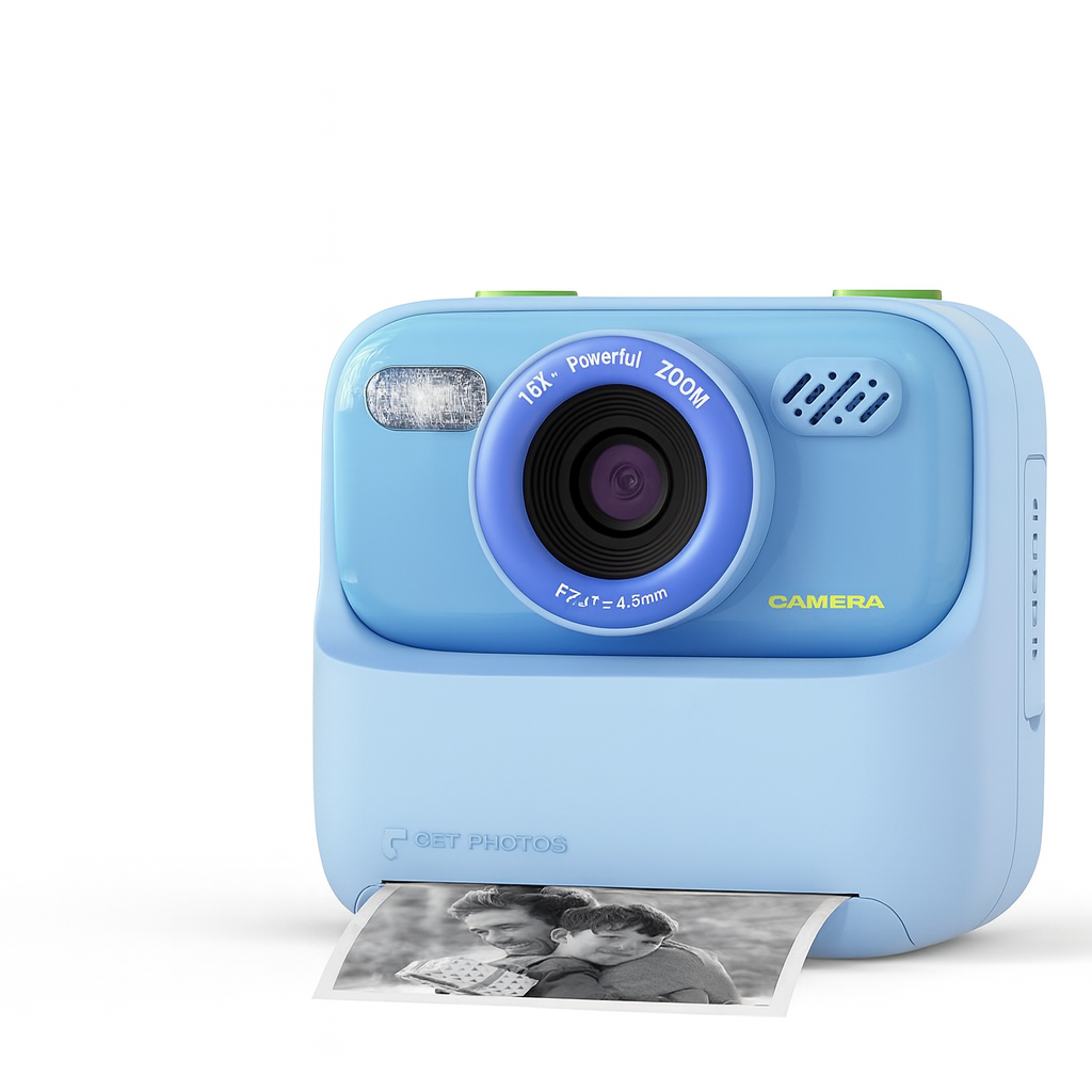 Appareil Photo Enfant impression & Double Objectif + carte mémoire 32 Go