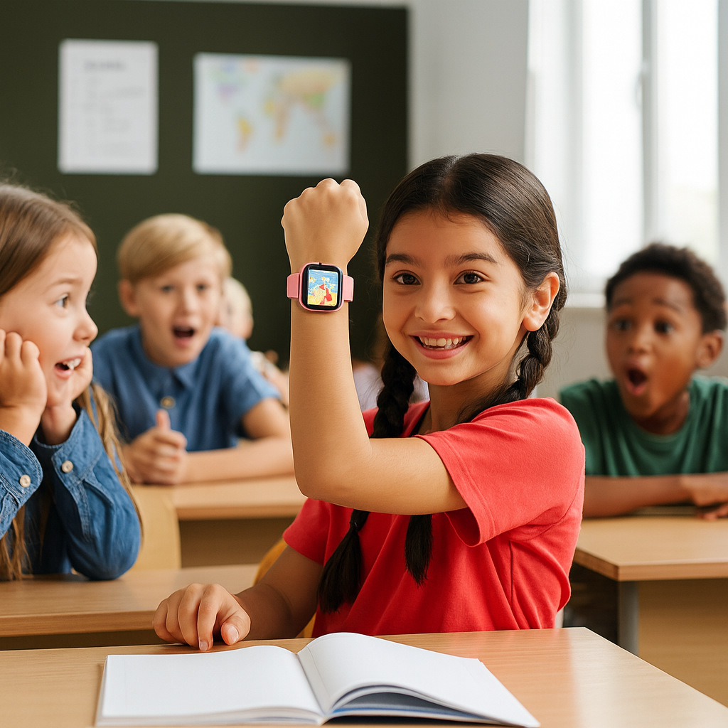 Montre Connectée Fille éducative – 30 jeux, Histoires & Lampe torche| KidooWatch™