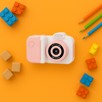 Appareil Photo Instantané Fille 1080P – Double Objectif + carte mémoire 32 Go