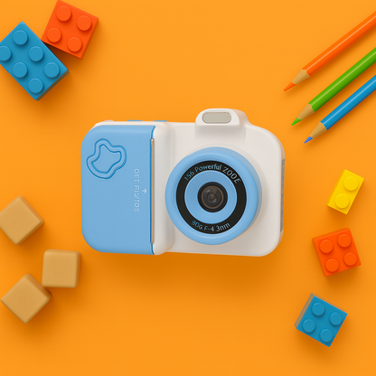 Appareil Photo Instantané Enfant  1080P – Double Objectif + carte mémoire 32 Go