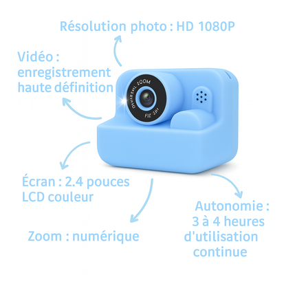 Appareil Photo Instantané Fille 1080P éducative + carte mémoire 32 Go